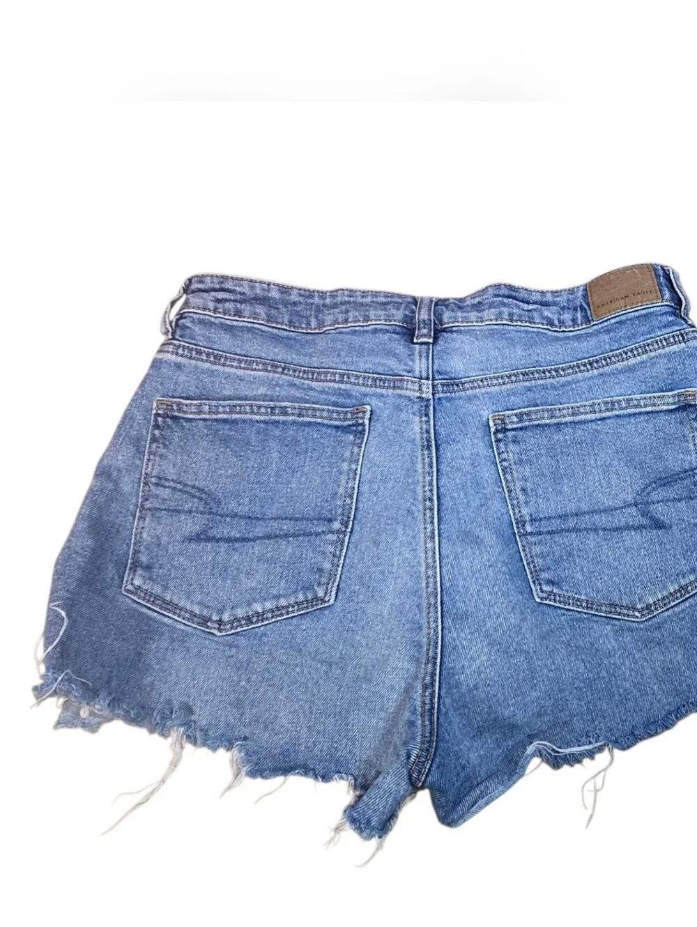 American Eagle Shorts Strigid Denim Distressed Blue Womens Size 10